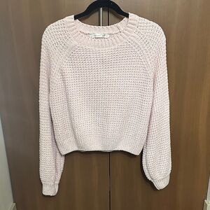 Altar'd State Blush Pink Chunky Crewneck Sweater